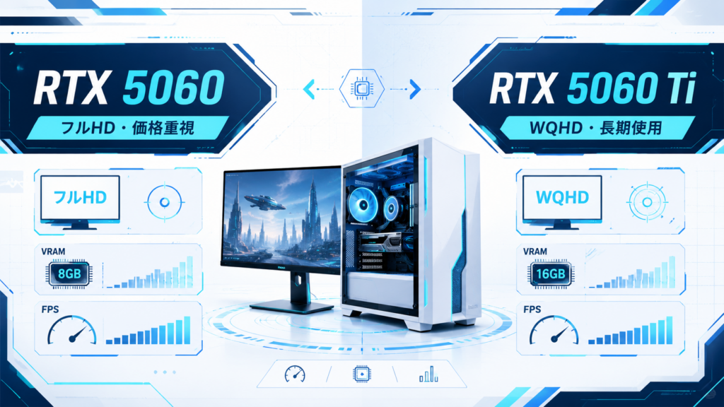 RTX 5060とRTX 5060 Tiのスペック比較