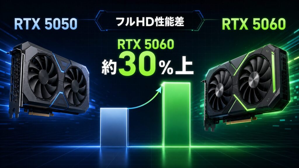 RTX 5050とRTX 5060のフルHD性能差を比較