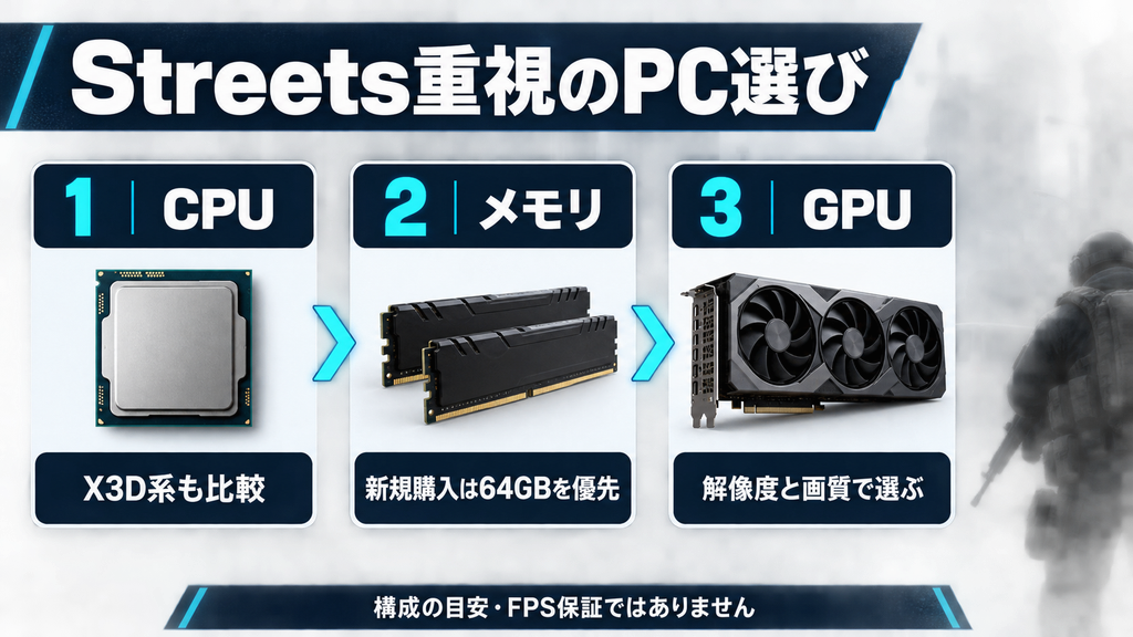 タルコフ用PCをCPU・メモリ・GPUの順に検討するポイント