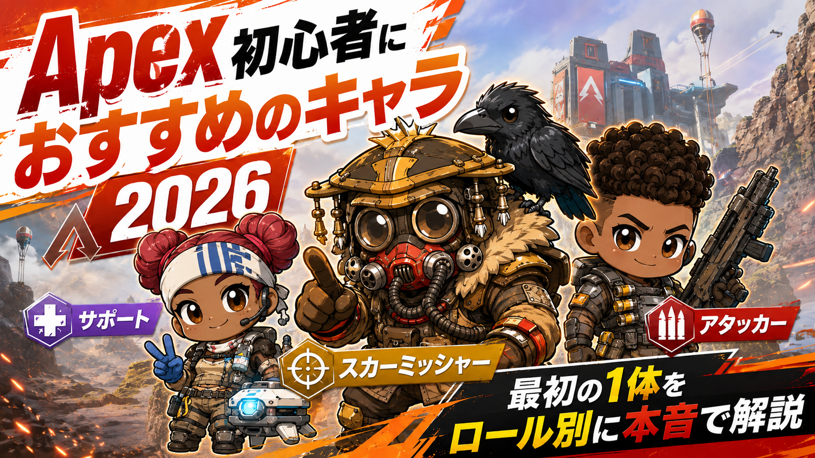 Apex初心者におすすめのキャラ記事