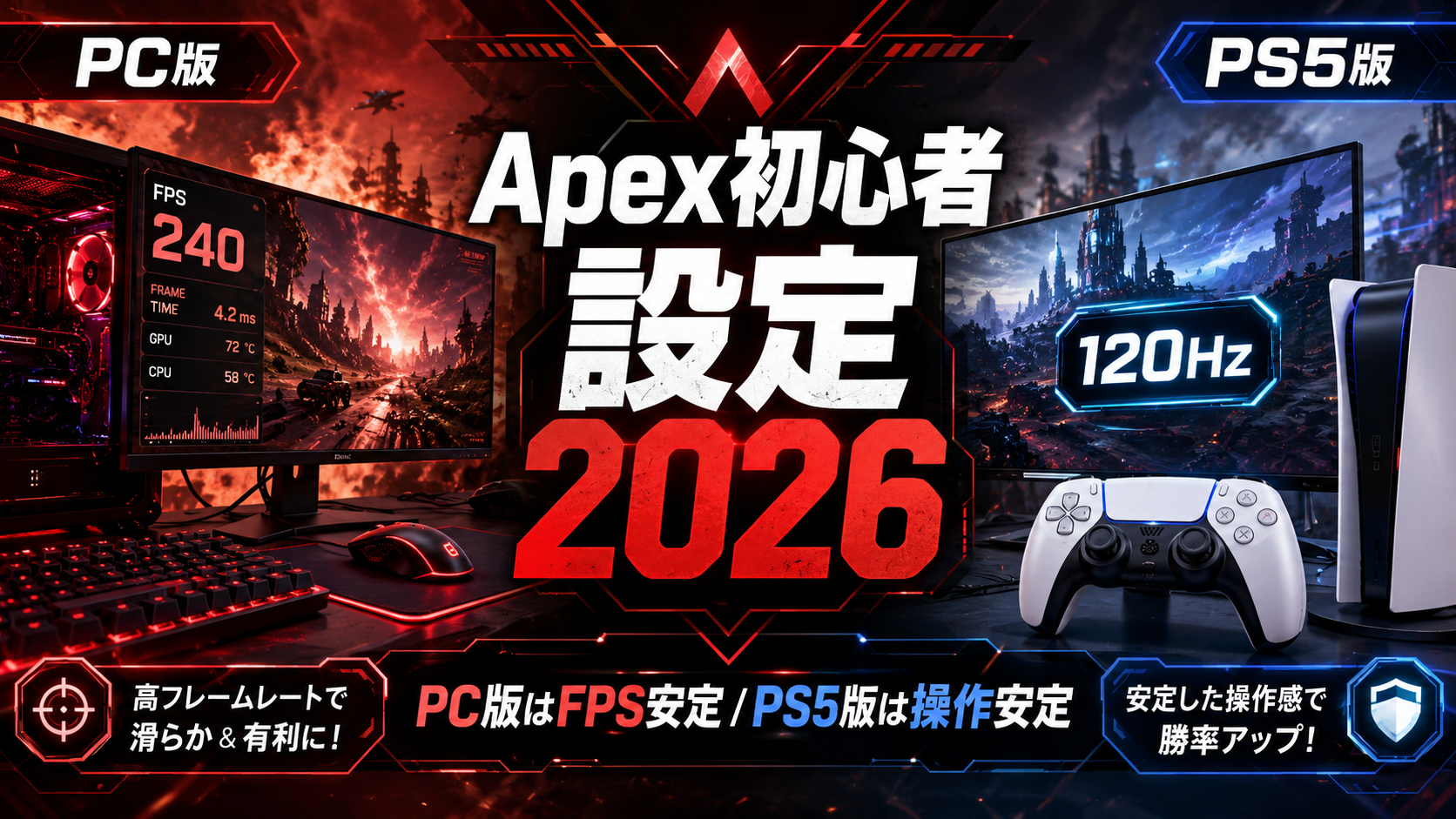 Apex初心者におすすめの設定2026