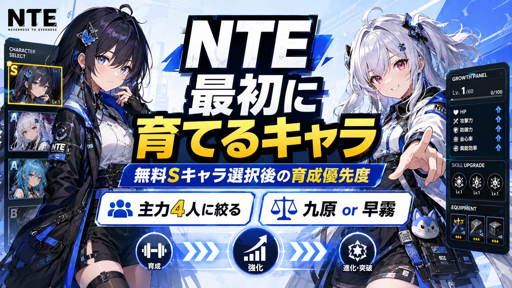 NTE 無料Sキャラ選択後 誰を育てる