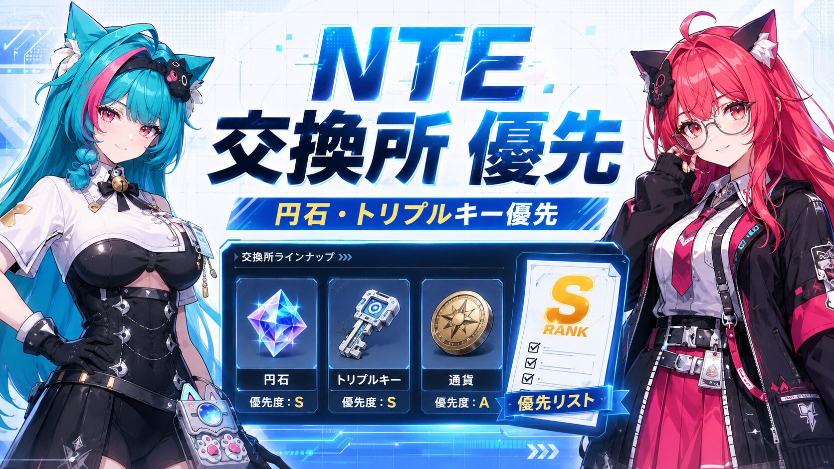 NTE交換所の優先度まとめ