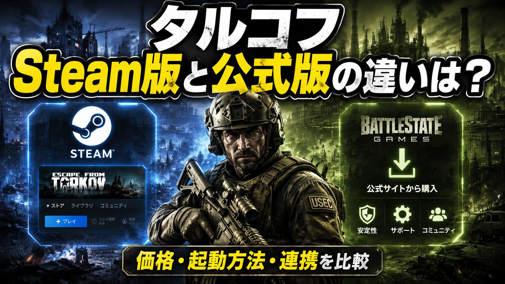 タルコフ Steam版と公式版の違い