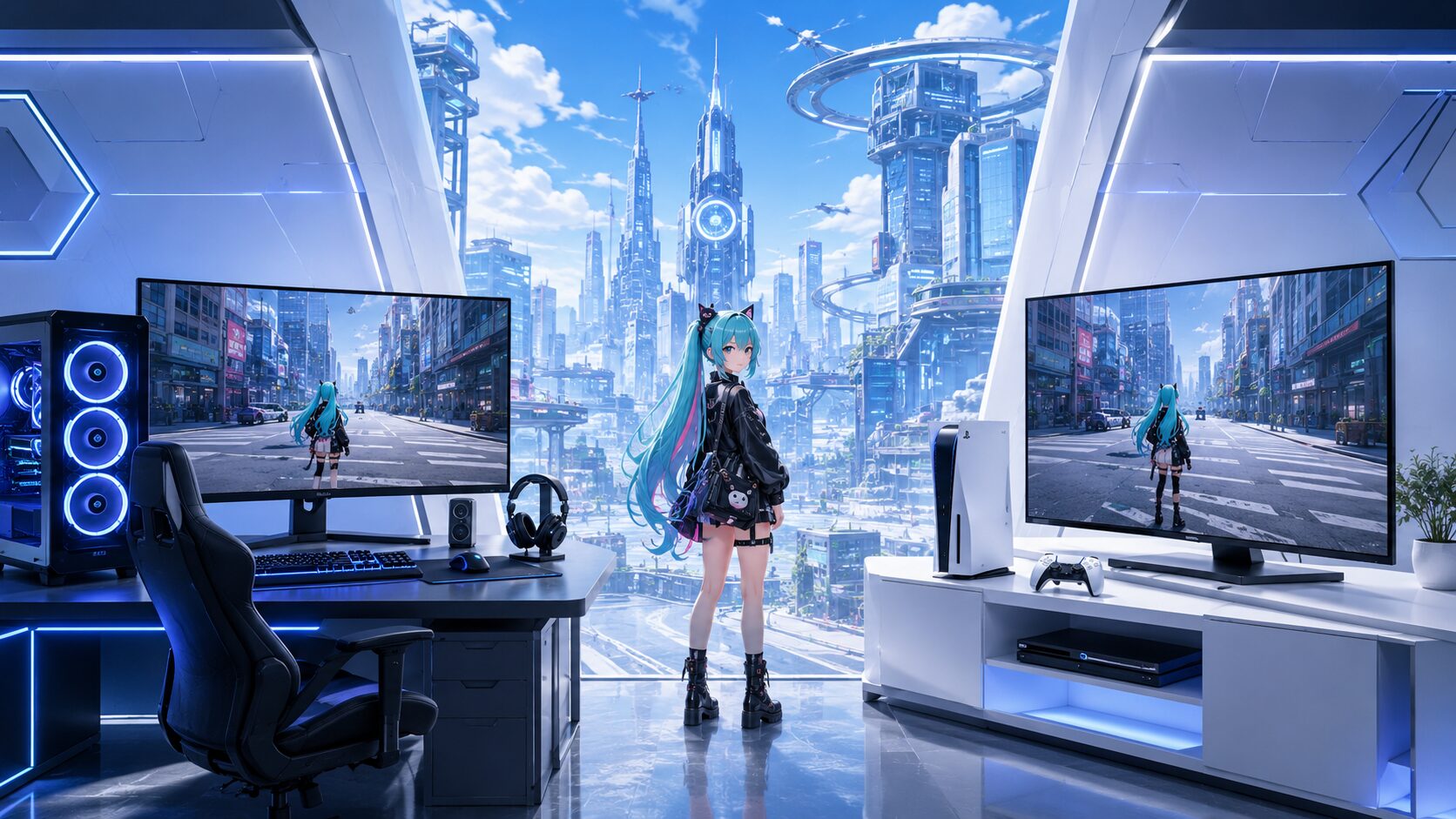 NTEのPC版とPS5版を比較するイメージ画像