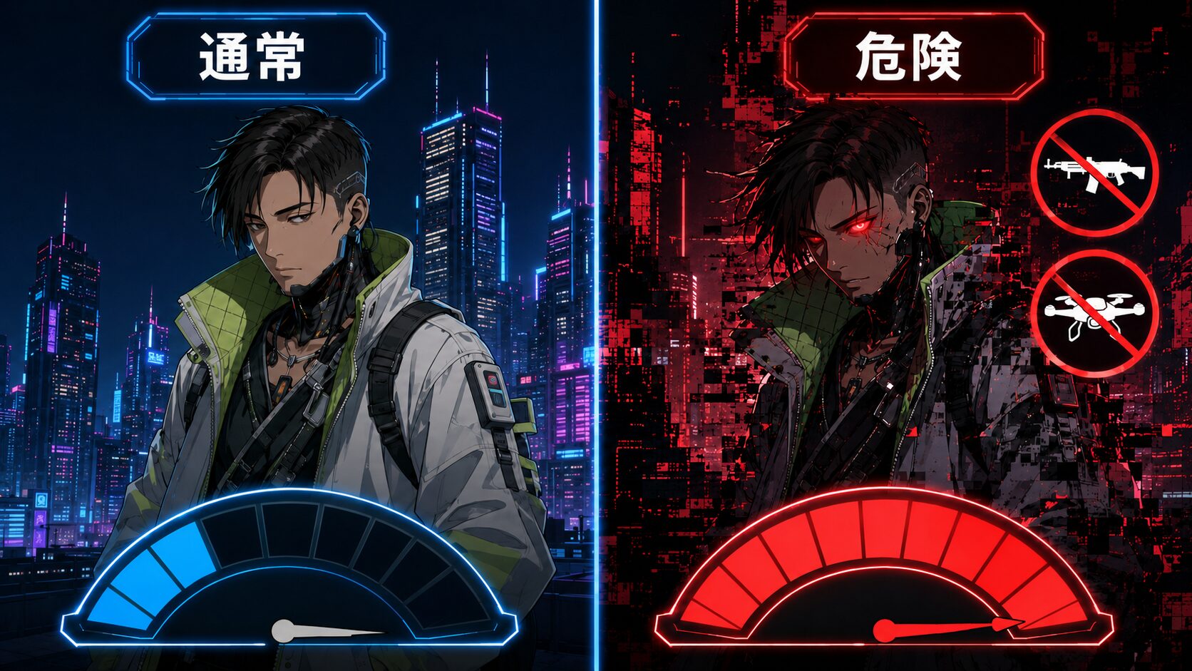 サイバネティックロードメーターの通常時と上限付近