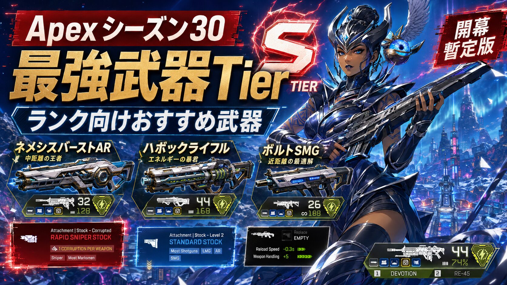 Apexシーズン30最強武器Tierの記事アイキャッチ