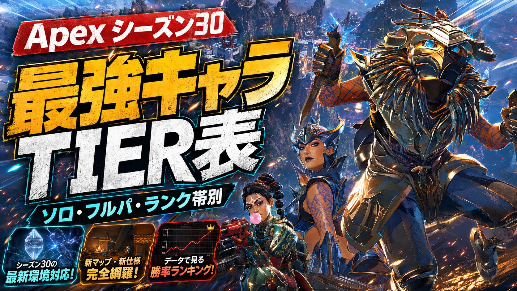 Apexシーズン30のランク向け最強キャラTier