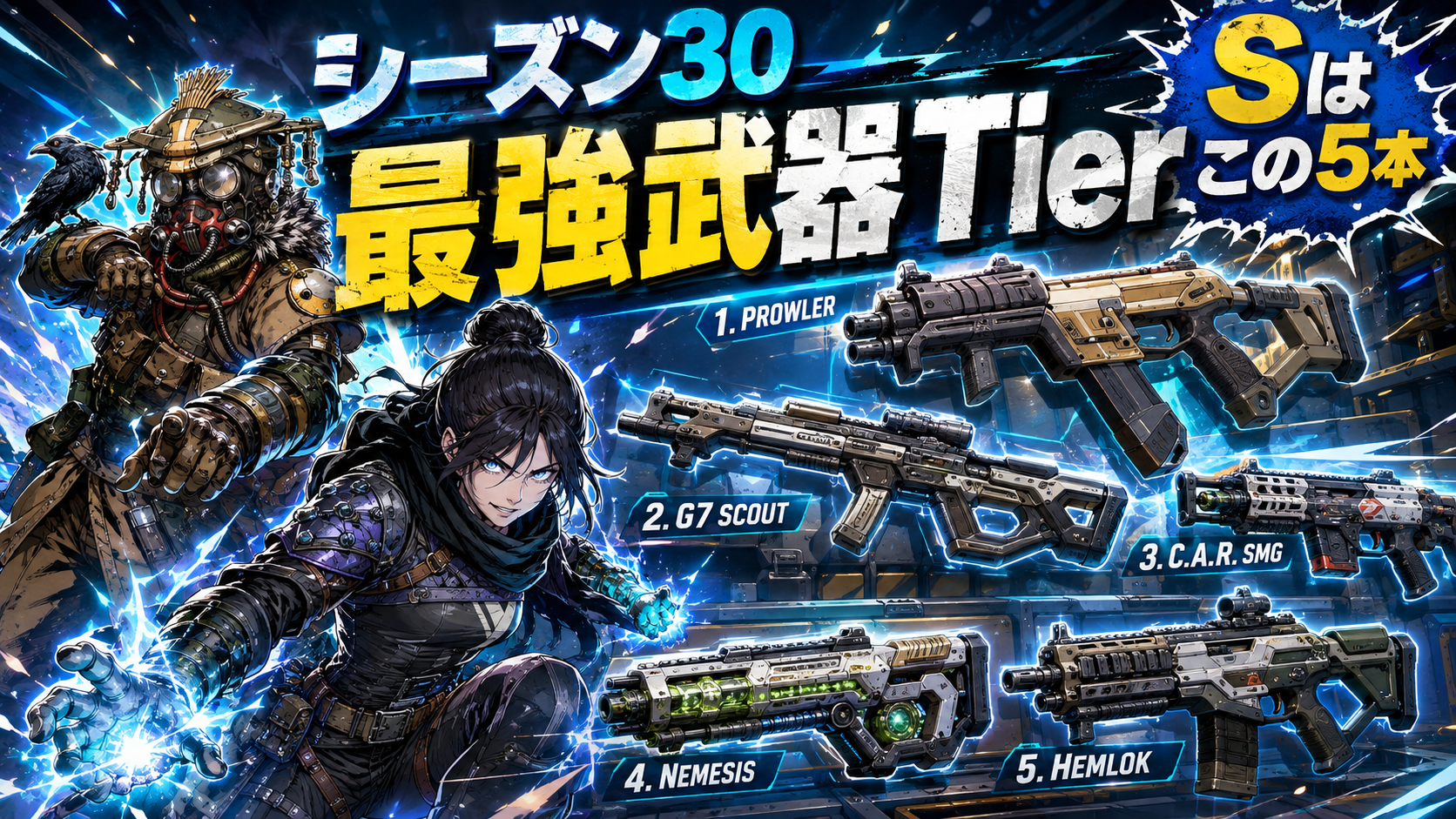 Apexシーズン30最強武器Tierランキング