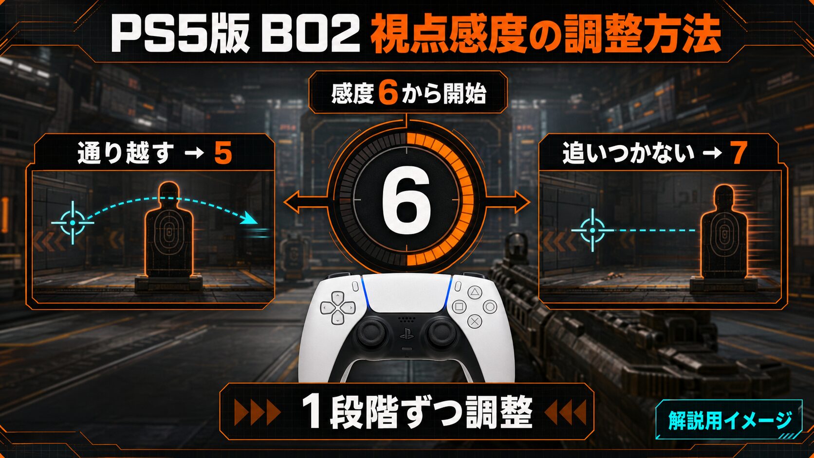 BO2 PS5版で感度6から自分に合う数値へ調整する手順