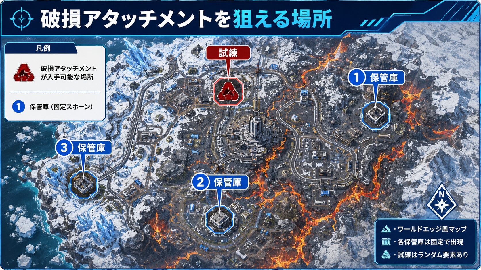 Apexワールズエッジの試練と保管庫の場所