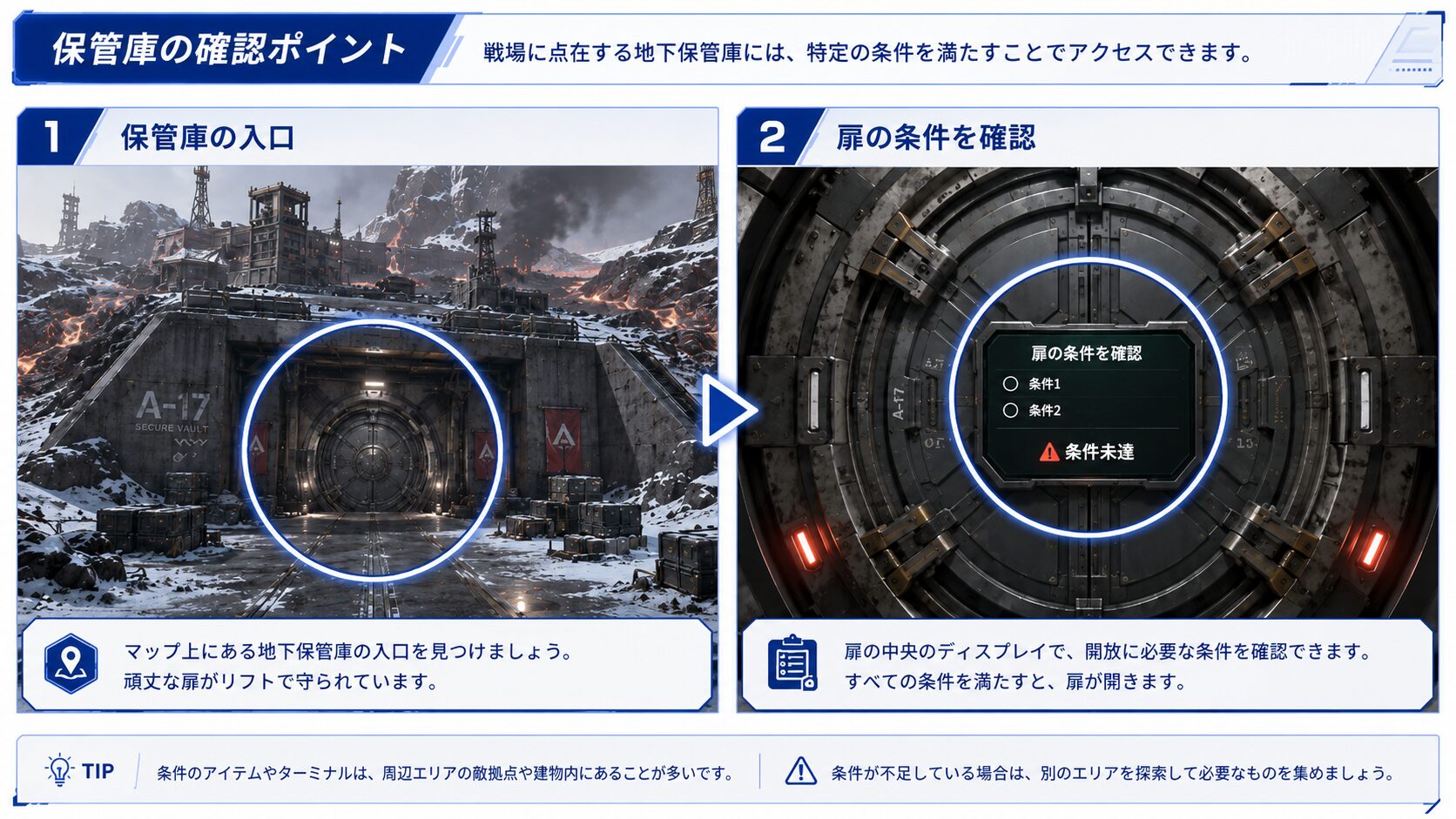 Apexワールズエッジのアイテム保管庫入口と開放条件