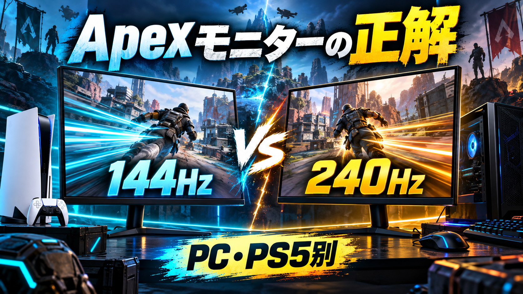 Apex向け144Hz・240Hzモニターおすすめ3選