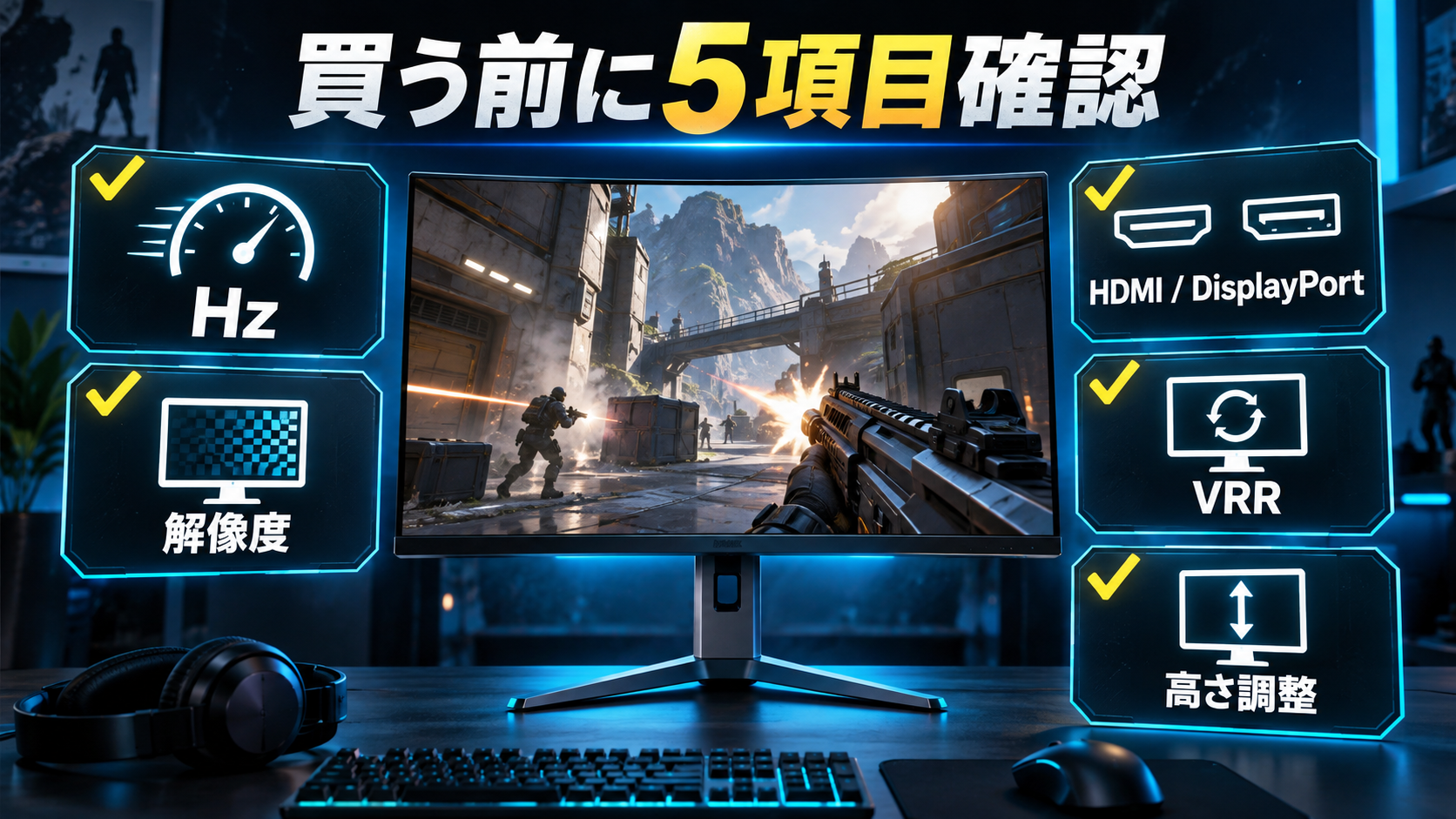 Apex用ゲーミングモニター購入前チェック