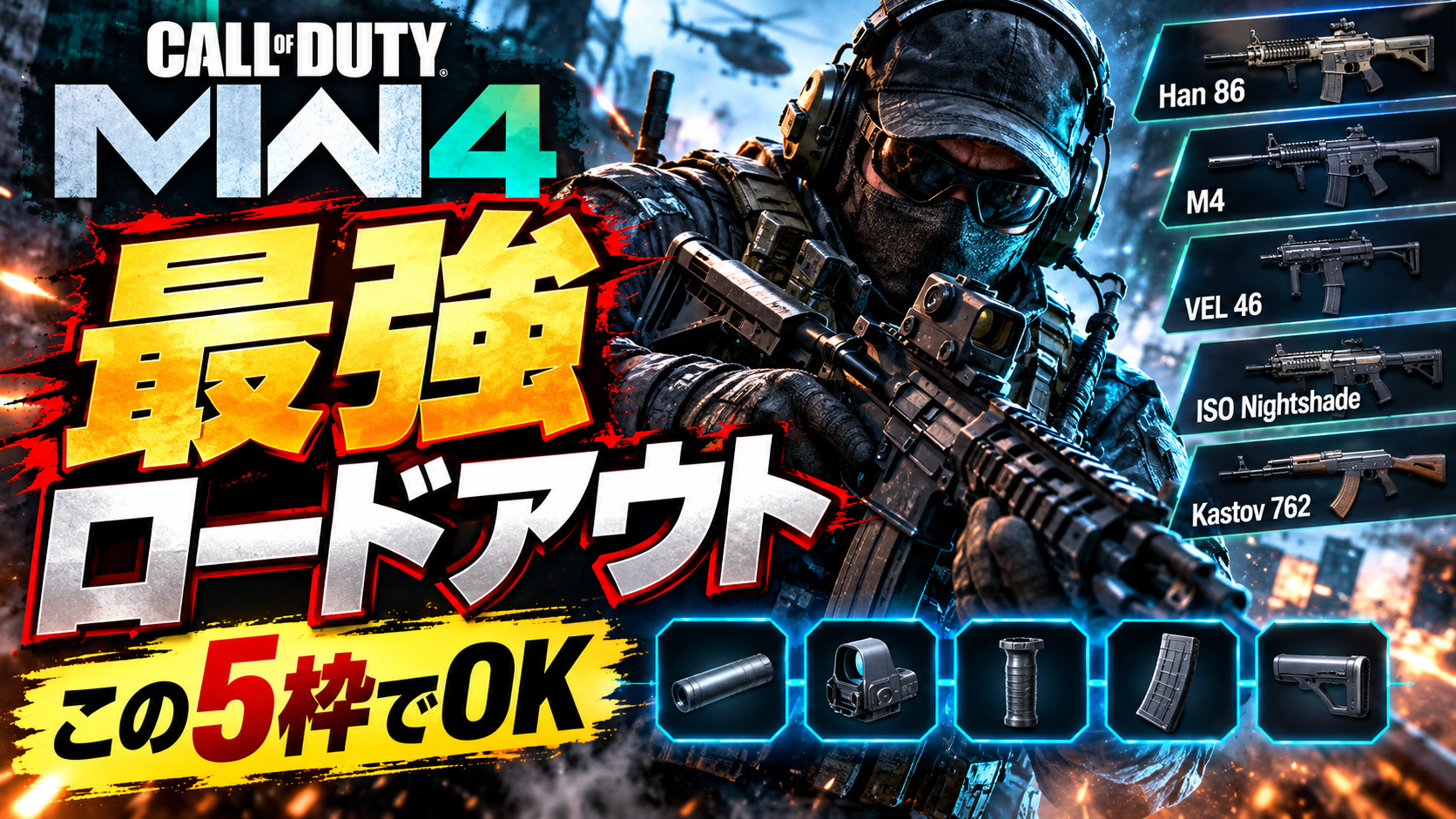 MW4最強ロードアウト記事のサムネイル