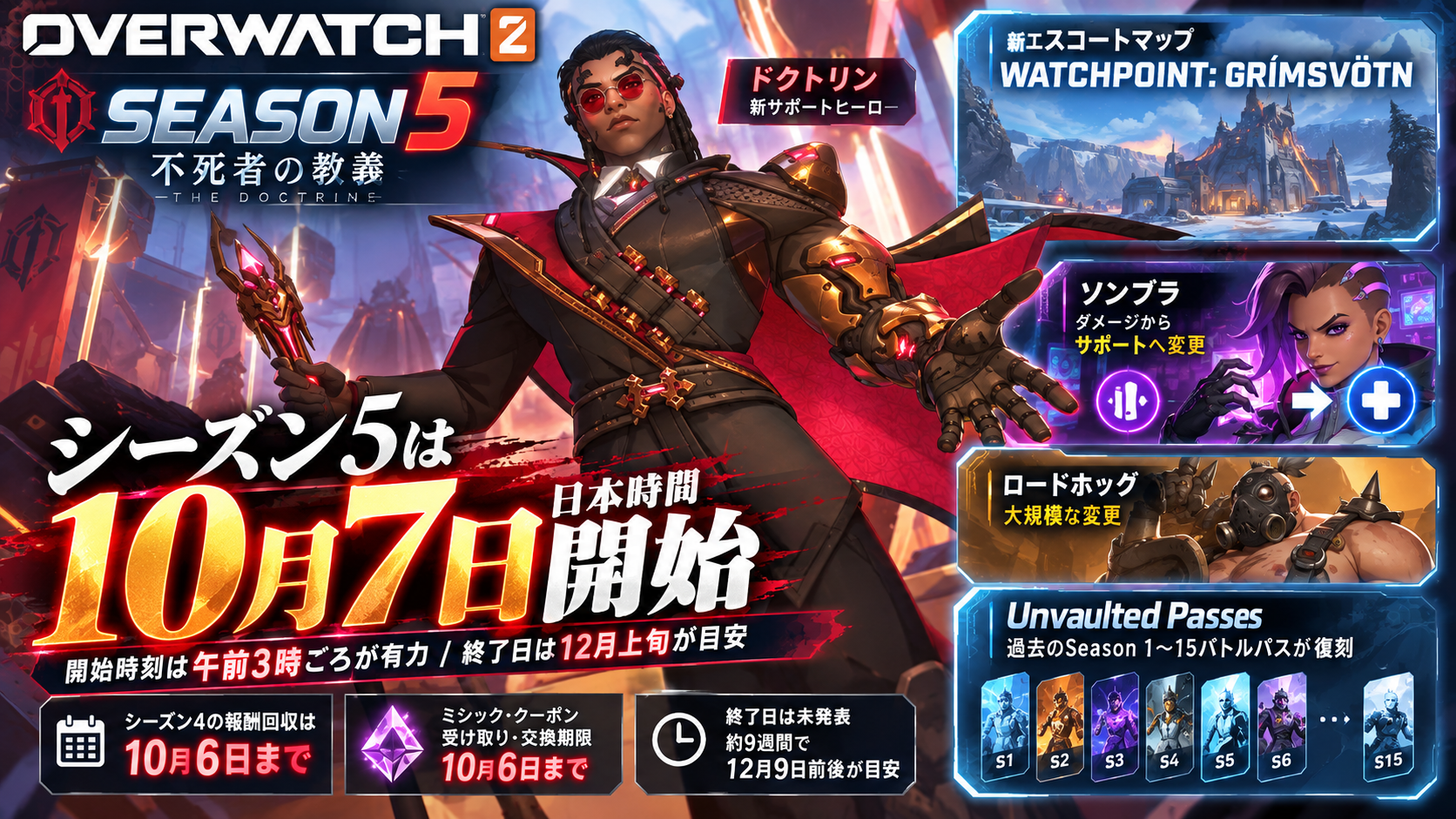 OWシーズン5の主な新要素